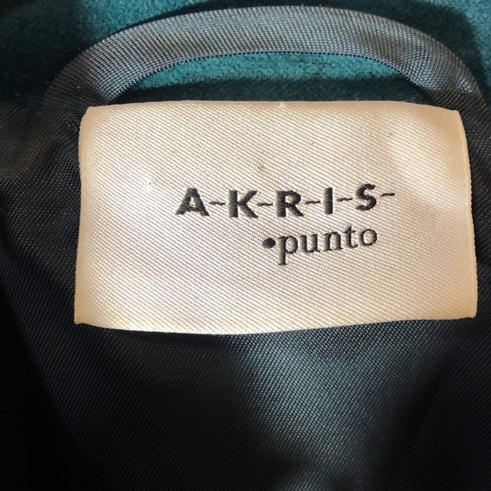 Akris *punto Women’s Deep Teal Velvet Blazer With Split Cuffs - Picture 3 of 11